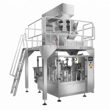 Automatic 10 Head Weighing Filling Sealing Packaging Machine For Snack Food Granule Bag Packing
